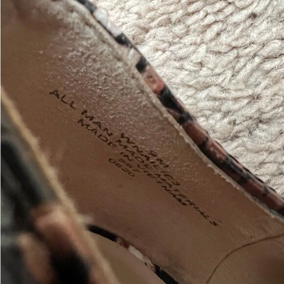 Nine West Pumps Womens Python Snake Print Pointed Toe Stiletto Heels size 9M - Picture 4 of 15